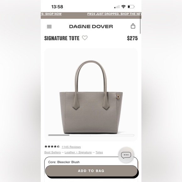 Dagne Dover The Legend Signature Tote in Bleeker Blush - Picture 9 of 12